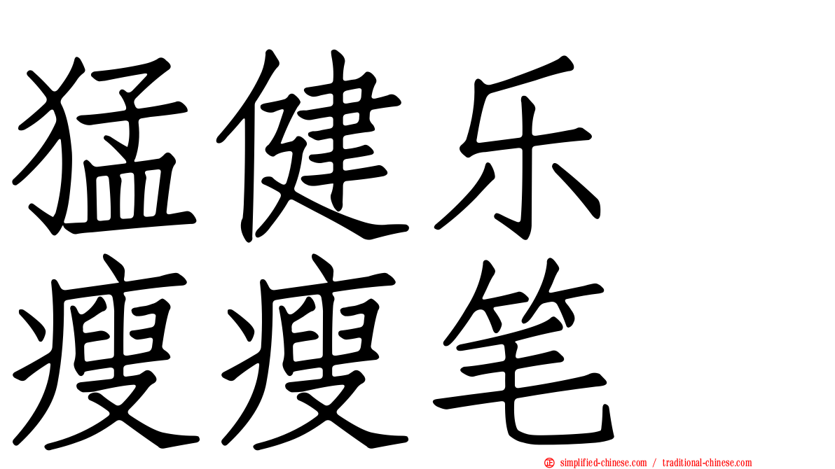猛健乐　瘦瘦笔